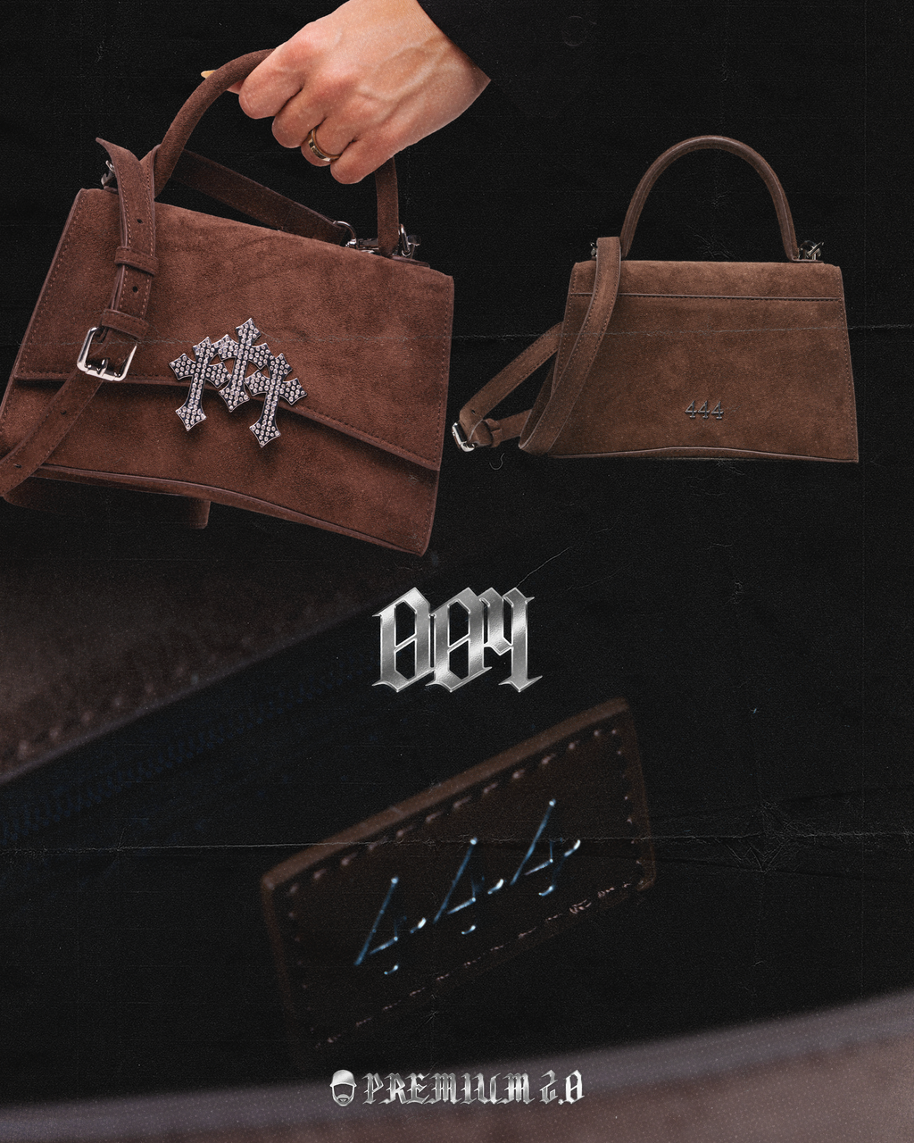 BAG 444 BROWN SUEDE