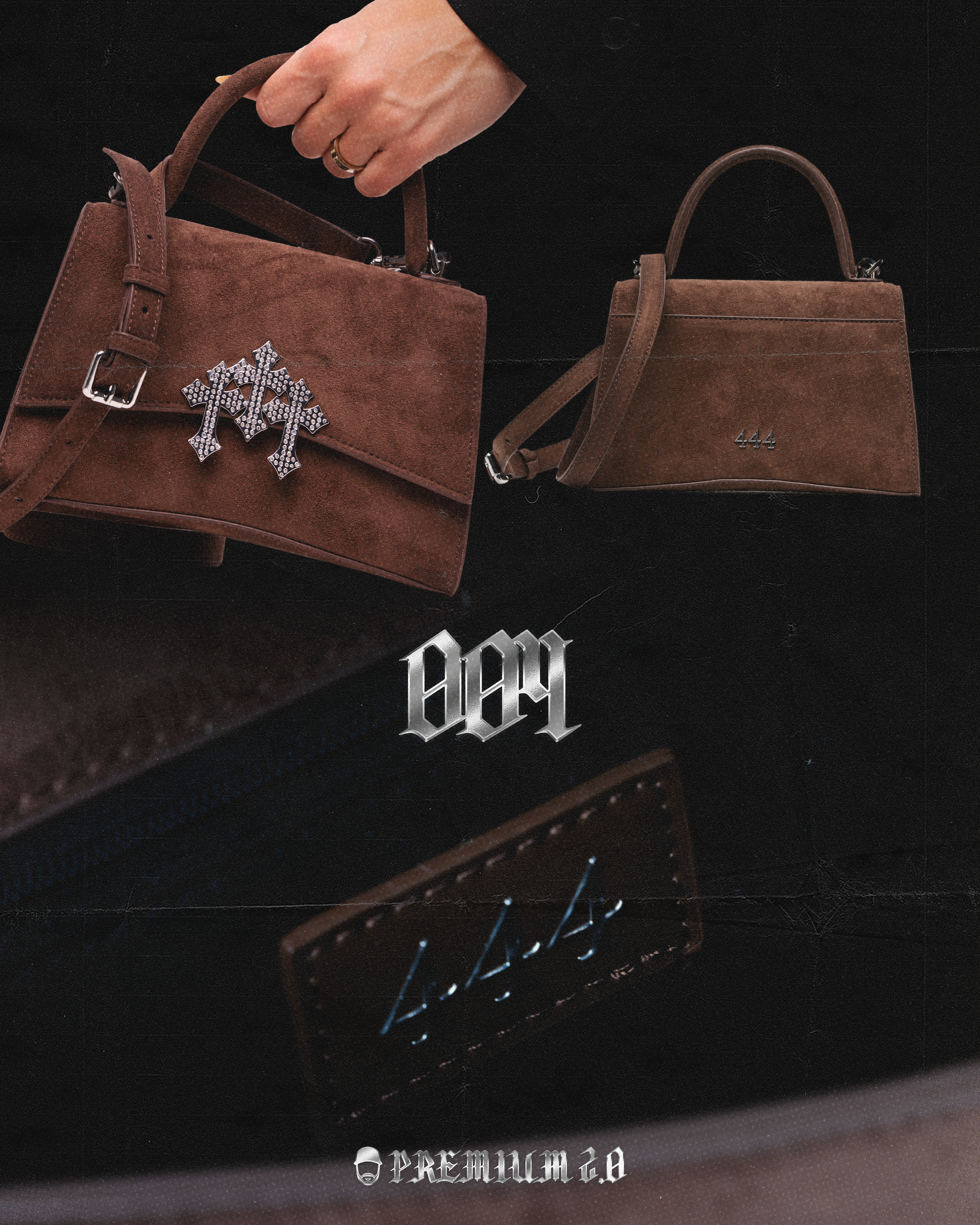 BAG 444 BROWN SUEDE